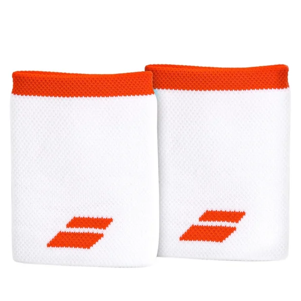 Munhequeira Babolat Logo Jumbo Wristband BCO/Vermelho