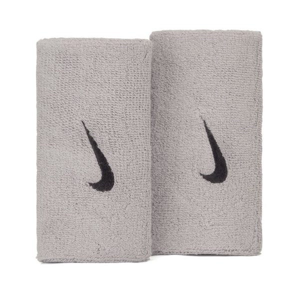 Munhequeira Nike Swoosh Cinza com 2 Unidades - Longa