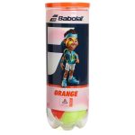 Bola Babolat Orange de Tênis Stage 2 e Beach Tennis Tubo com 03 unidades