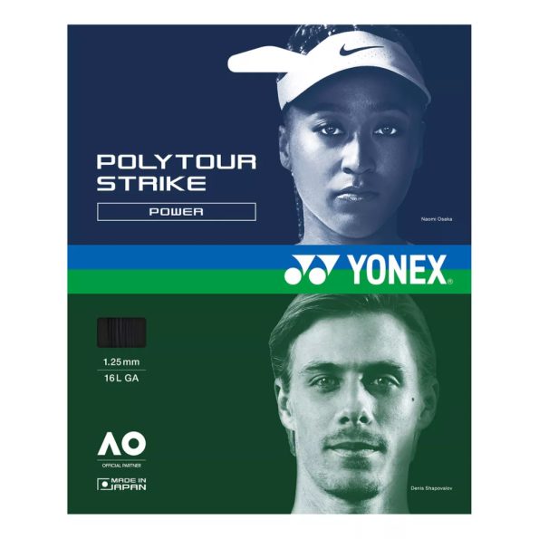 Corda Yonex Poly Tour Strike Power 1.25/16L - Preto - Set