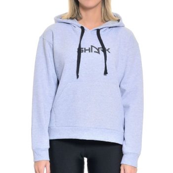 Blusão Moleton Feminino Shark Cinza Mescla