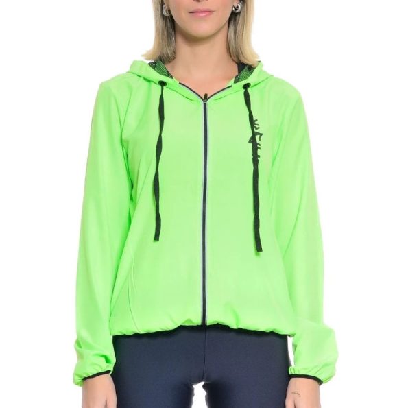 Jaqueta Feminina Corta Vento Shark Verde Fluor