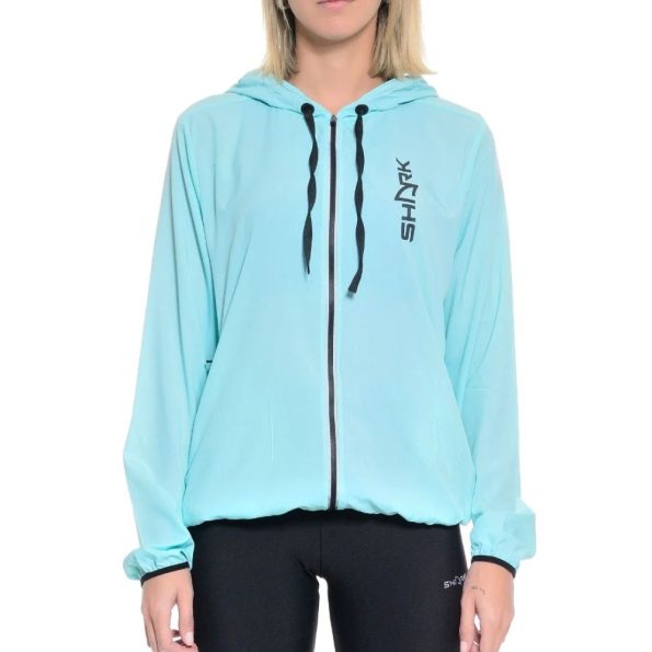 Jaqueta Feminina Corta Vento Shark Aquamarine