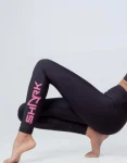 Legging Feminina Shark Preta/Rosa Fluor