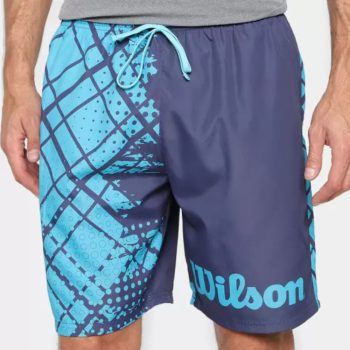 Short Wilson Beach Graphic Marinho Print