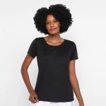 Camiseta Wilson Feminina Performance V Preto