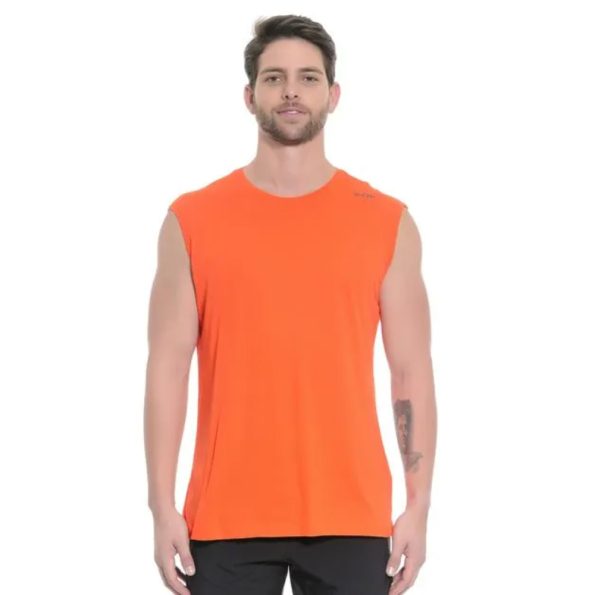 Camiseta Machão Masculina Shark/Laranja