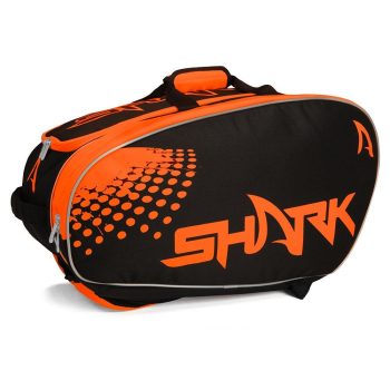 Raqueteira Shark para Beach e Padel X8 Preta e Laranja