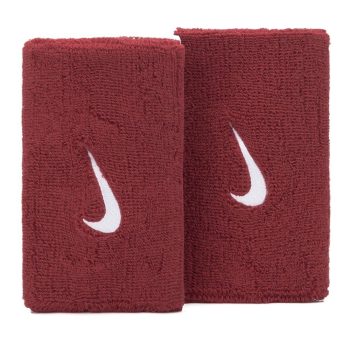 Munhequeira Nike Swoosh Vermelha com 2 Unidades - Longa