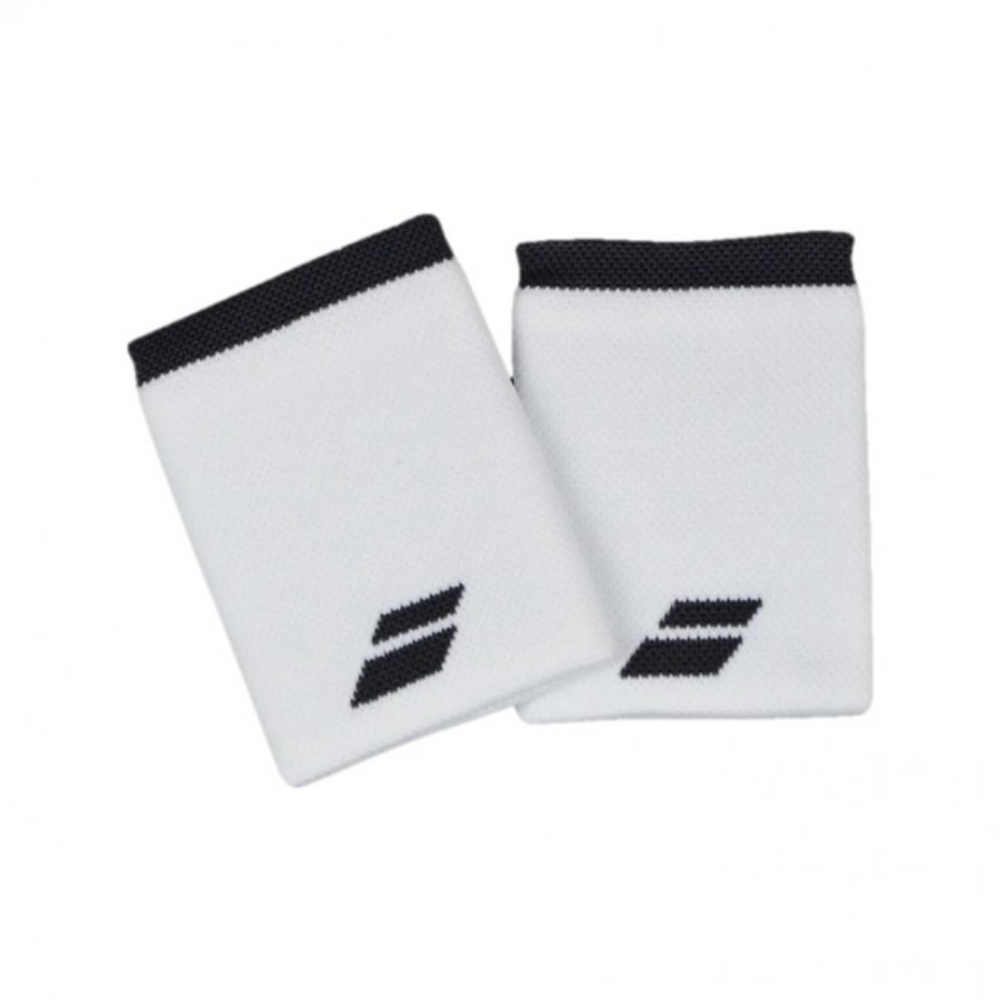 15274927112-mun-br-1.jpg Munhequeira Babolat Logo Jumbo Wristband Branco