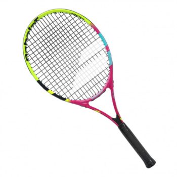 Raquete Babolat Infantil Nadar JR 25 Azul/Amarelo/Rosa 230gr - L0